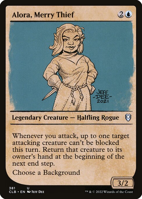 Alora, Merry Thief (381) - SHOWCASE (Foil) - Commander Legends: Battle for Baldur's Gate - Game On