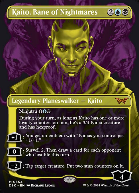 Kaito, Bane of Nightmares (354) - BORDERLESS - Duskmourn: House of Horror - Game On