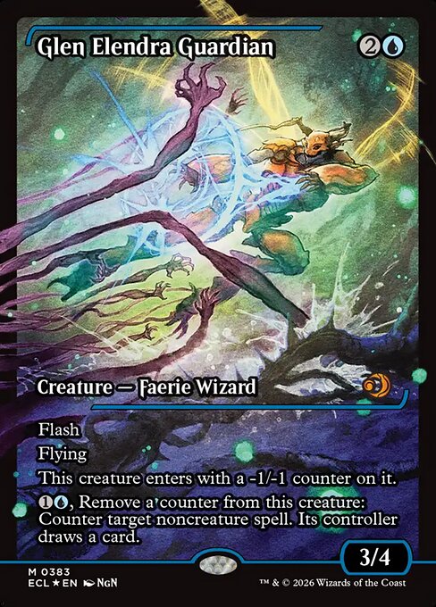 Glen Elendra Guardian (383) - SHOWCASE - FULL ART (Foil) - Lorwyn Eclipsed - Game On