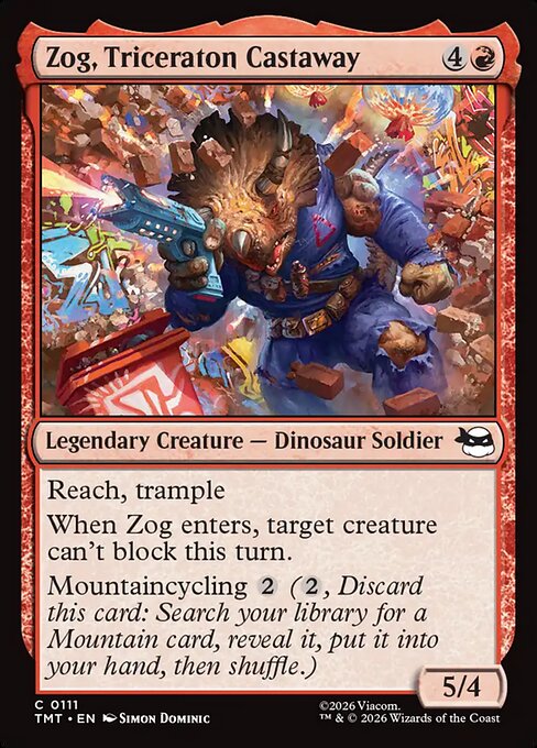 Zog, Triceraton Castaway (111) (Foil) - Teenage Mutant Ninja Turtles - Game On
