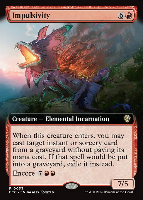 Impulsivity (33) - EXTENDED ART - Lorwyn Eclipsed Commander - Game On