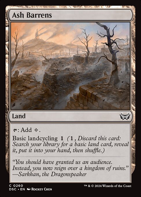 Ash Barrens (260) - Duskmourn: House of Horror Commander - Game On