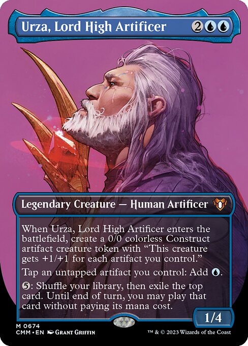 Urza, Lord High Artificer (674) - BORDERLESS - FULL ART - Commander Masters - Game On