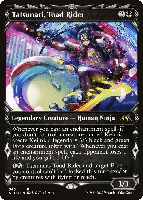 Tatsunari, Toad Rider (345) - SHOWCASE (Foil) - Kamigawa: Neon Dynasty - Game On