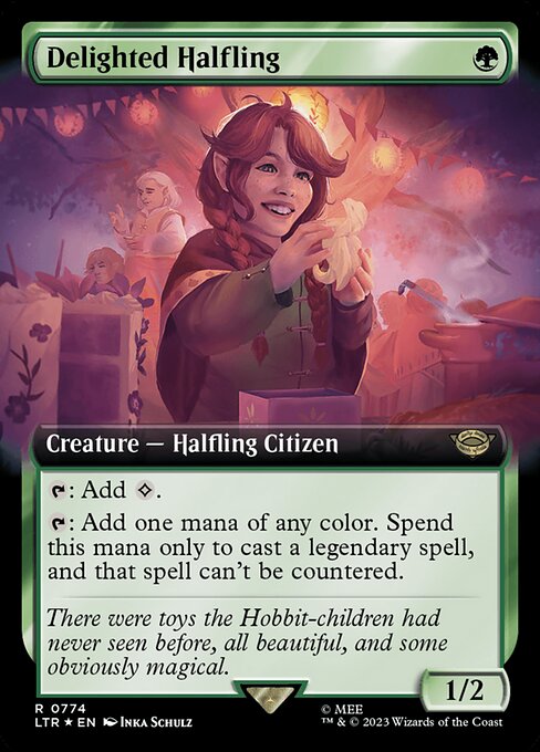Delighted Halfling (774) - EXTENDED ART (Foil) - The Lord of the Rings: Tales of Middle-earth - Game On