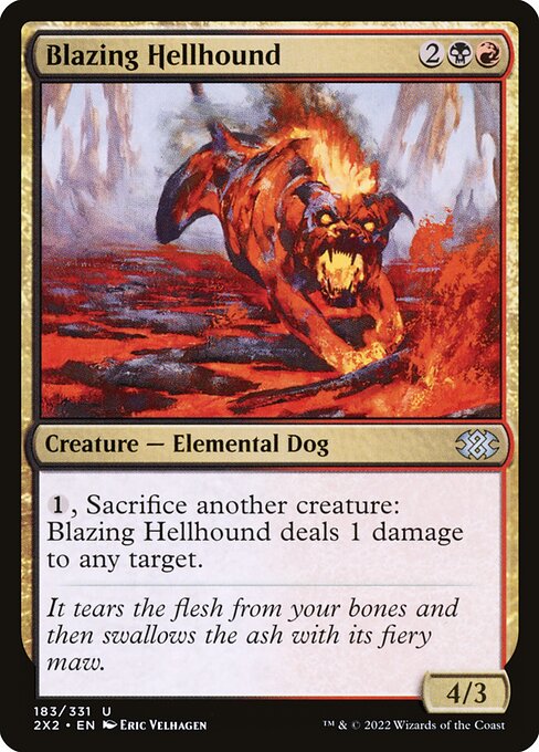 Blazing Hellhound (183) - Double Masters 2022 - Game On