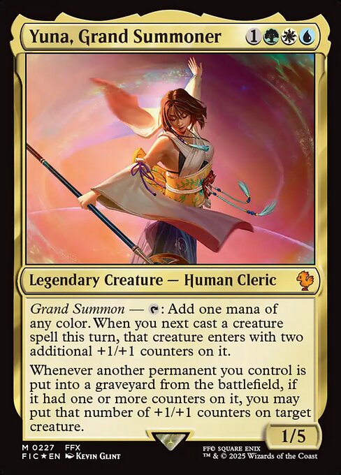 Yuna, Grand Summoner (227) (Foil) - Final Fantasy Commander - Game On
