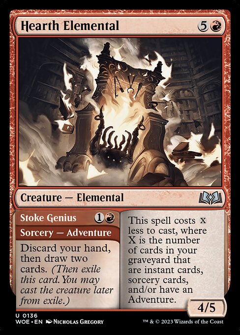 Hearth Elemental // Stoke Genius (136) - Wilds of Eldraine - Game On