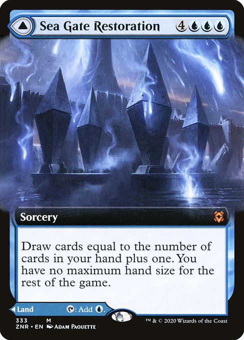 Sea Gate Restoration // Sea Gate, Reborn (333) - EXTENDED ART (Foil) - Zendikar Rising - Game On