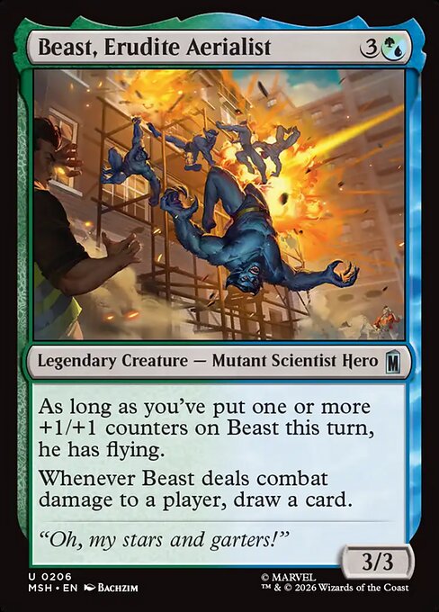 Beast, Erudite Aerialist (206) - Marvel Super Heroes - Game On