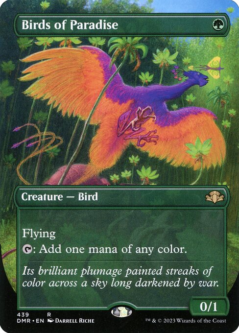 Birds of Paradise (439) - BORDERLESS - FULL ART - Dominaria Remastered - Game On