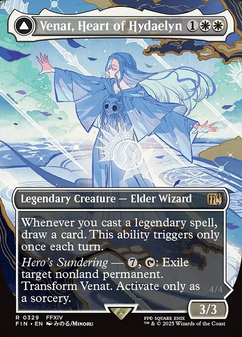 Venat, Heart of Hydaelyn // Hydaelyn, the Mothercrystal (329) - BORDERLESS - FULL ART (Foil) - Final Fantasy - Game On