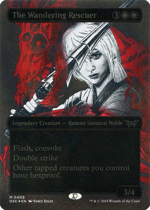 The Wandering Rescuer (406) - BORDERLESS (Foil) - Duskmourn: House of Horror - Game On