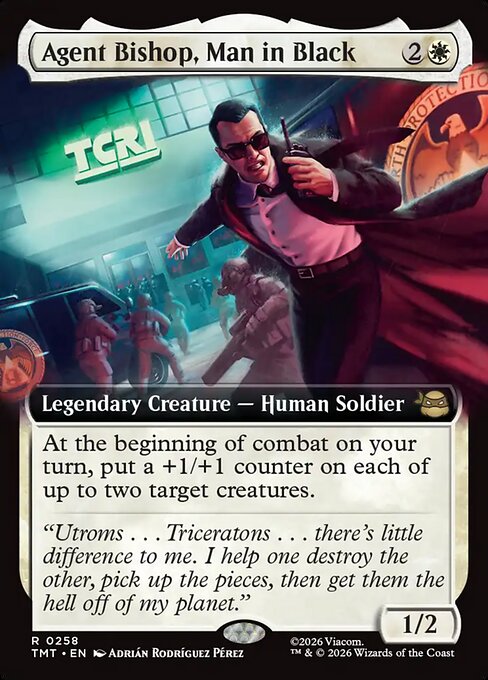 Agent Bishop, Man in Black (258) - EXTENDED ART - Teenage Mutant Ninja Turtles - Game On