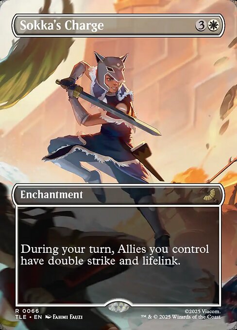 Sokka's Charge (66) - BORDERLESS - FULL ART (Foil) - Avatar: The Last Airbender Eternal - Game On