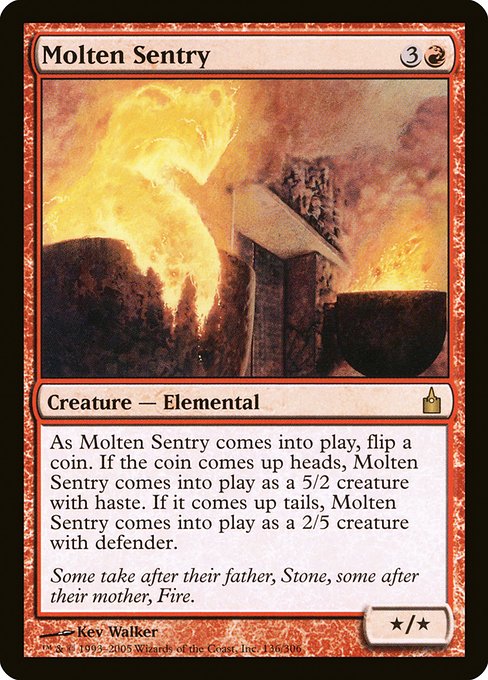 Molten Sentry (136) (Foil) - Ravnica: City of Guilds - Game On