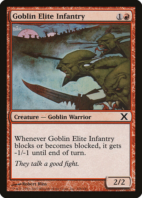 Goblin Elite Infantry (206) (Foil) - Tenth Edition - Game On