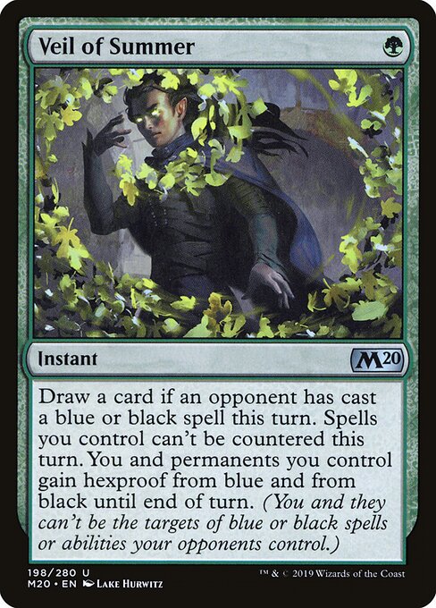 Veil of Summer (198) (Foil) - Core Set 2020 - Game On