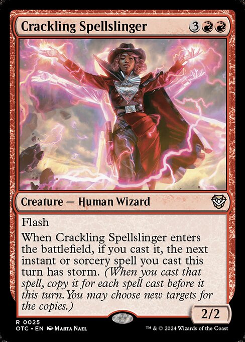 Crackling Spellslinger (25) - Outlaws of Thunder Junction Commander - Game On