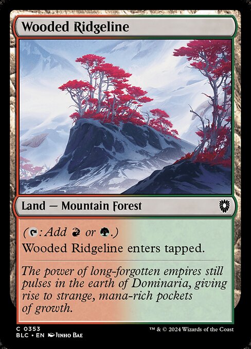 Wooded Ridgeline (353) - Bloomburrow Commander - Game On