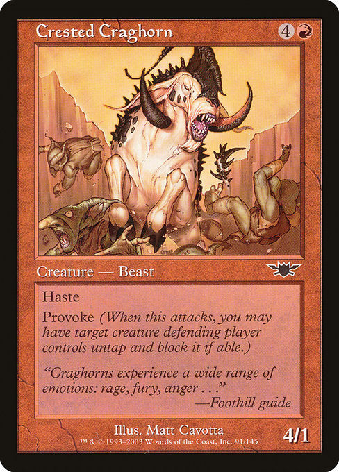 Crested Craghorn (91) (Foil) - Legions - Game On