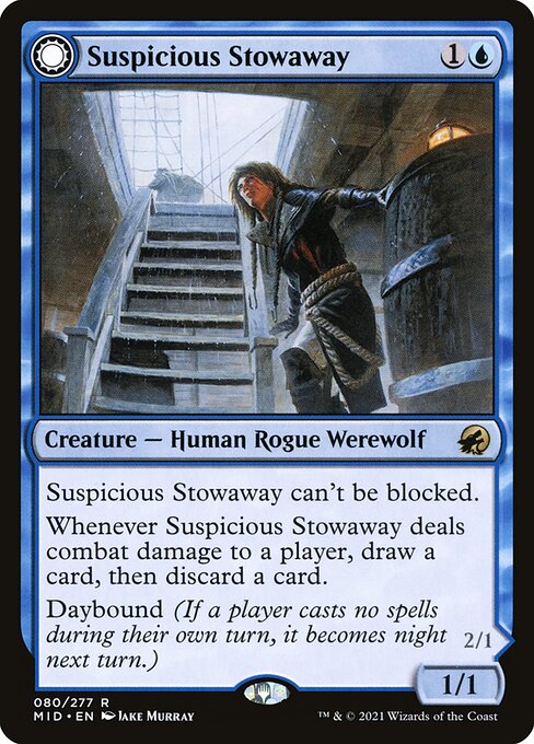Suspicious Stowaway // Seafaring Werewolf (80) (Foil) - Innistrad: Midnight Hunt - Game On