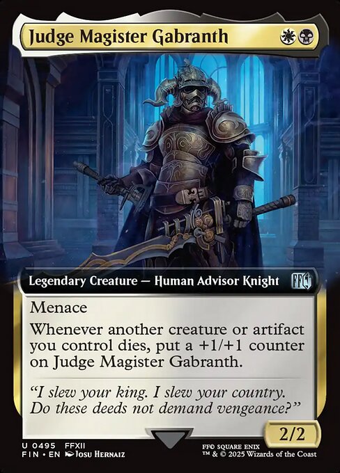 Judge Magister Gabranth (495) - EXTENDED ART - Final Fantasy - Game On