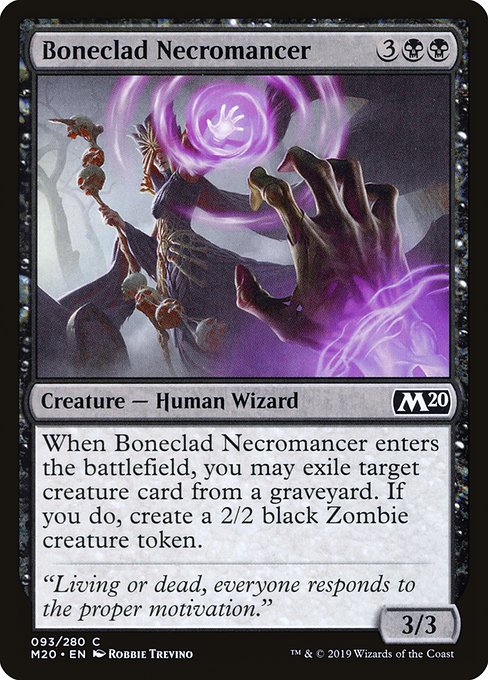 Boneclad Necromancer (93) (Foil) - Core Set 2020 - Game On