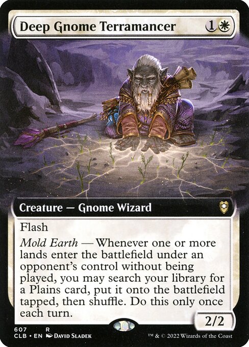 Deep Gnome Terramancer (607) - EXTENDED ART - Commander Legends: Battle for Baldur's Gate - Game On