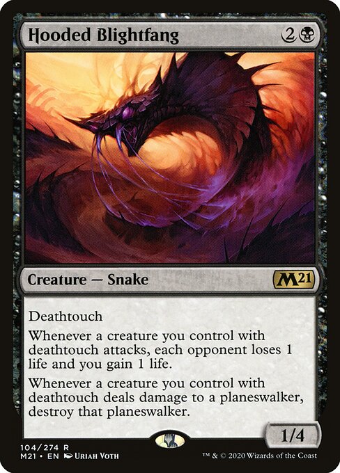 Hooded Blightfang (104) (Foil) - Core Set 2021 - Game On