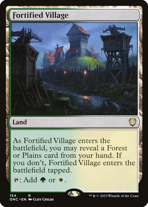 Fortified Village (154) - Phyrexia: All Will Be One Commander - Game On