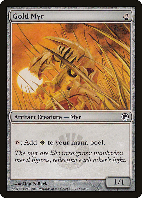 Gold Myr (157) - Scars of Mirrodin - Game On