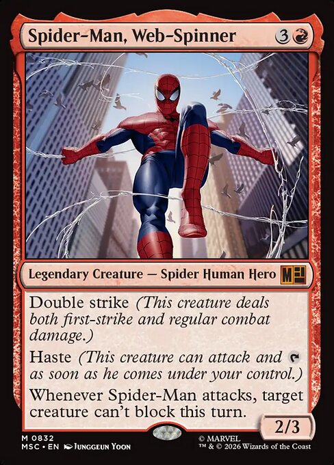 Spider-Man, Web-Spinner (832) (Foil) - Marvel Super Heroes Commander - Game On