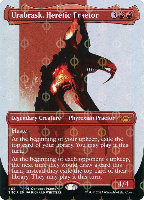 Urabrask, Heretic Praetor (469) - BORDERLESS - FULL ART (Foil) - Streets of New Capenna - Game On