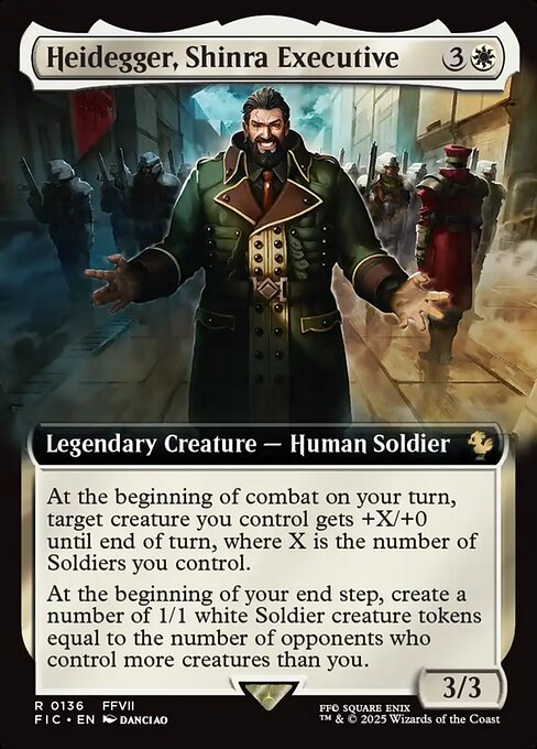 Heidegger, Shinra Executive (136) - EXTENDED ART - Final Fantasy Commander - Game On