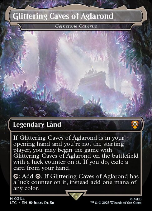 Gemstone Caverns (364) - BORDERLESS - FULL ART (Foil) - Tales of Middle-earth Commander - Game On