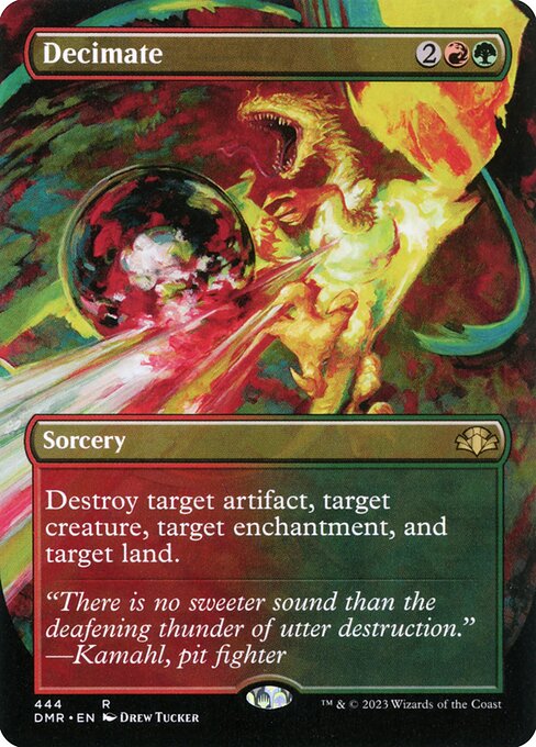 Decimate (444) - BORDERLESS - FULL ART - Dominaria Remastered - Game On