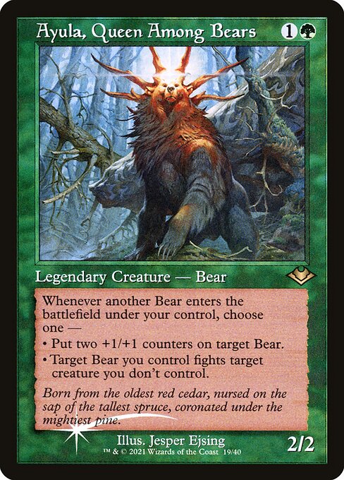 Ayula, Queen Among Bears (19) (Etched) - Modern Horizons 1 Timeshifts - Game On