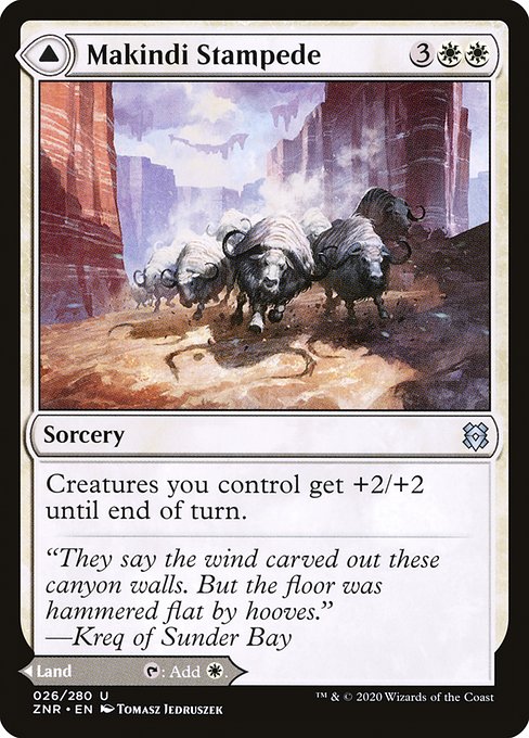 Makindi Stampede // Makindi Mesas (26) - Zendikar Rising - Game On