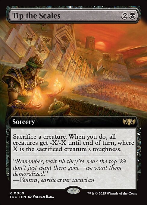 Tip the Scales (69) - EXTENDED ART - Tarkir: Dragonstorm Commander - Game On