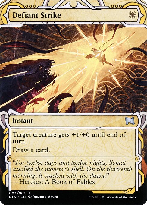 Defiant Strike (3) - BORDERLESS - Strixhaven Mystical Archive - Game On