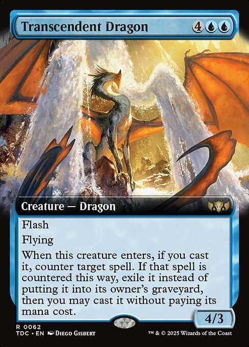 Transcendent Dragon (62) - EXTENDED ART - Tarkir: Dragonstorm Commander - Game On