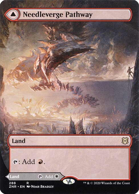 Needleverge Pathway // Pillarverge Pathway (288) - BORDERLESS - FULL ART (Foil) - Zendikar Rising - Game On