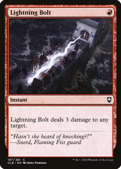 Lightning Bolt (187) (Foil) - Commander Legends: Battle for Baldur's Gate - Game On