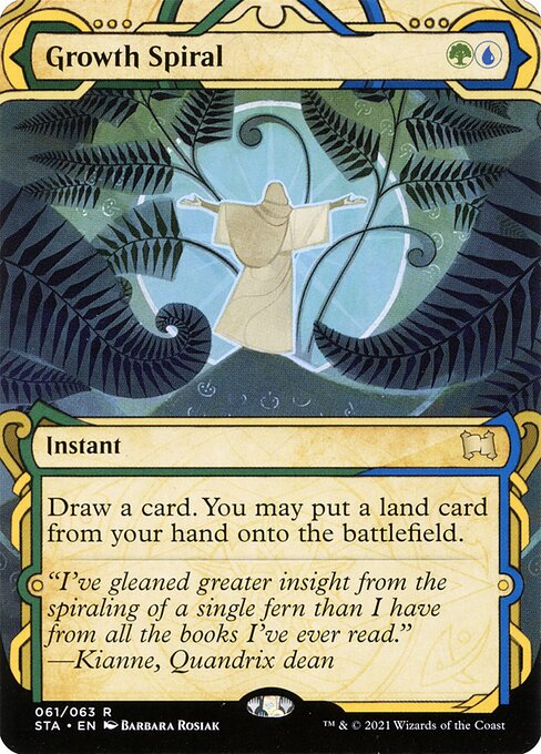 Growth Spiral (61) - BORDERLESS (Foil) - Strixhaven Mystical Archive - Game On