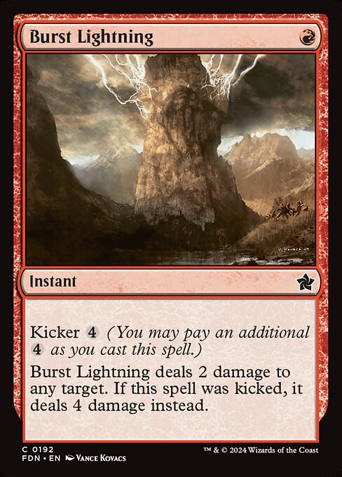 Burst Lightning (192) (Foil) - Foundations - Game On
