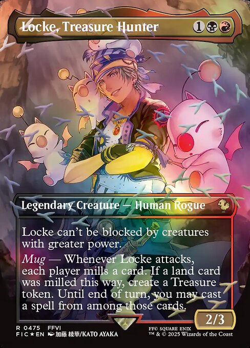 Locke, Treasure Hunter (475) - BORDERLESS - FULL ART (Foil) - Final Fantasy Commander - Game On