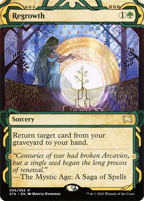 Regrowth (56) - BORDERLESS (Foil) - Strixhaven Mystical Archive - Game On