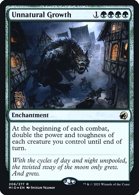 Unnatural Growth (206s) (Foil) - Innistrad: Midnight Hunt Promos - Game On