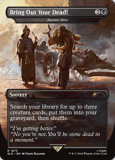 Buried Alive (1673) - BORDERLESS - FULL ART (Foil) - Secret Lair Drop - Game On